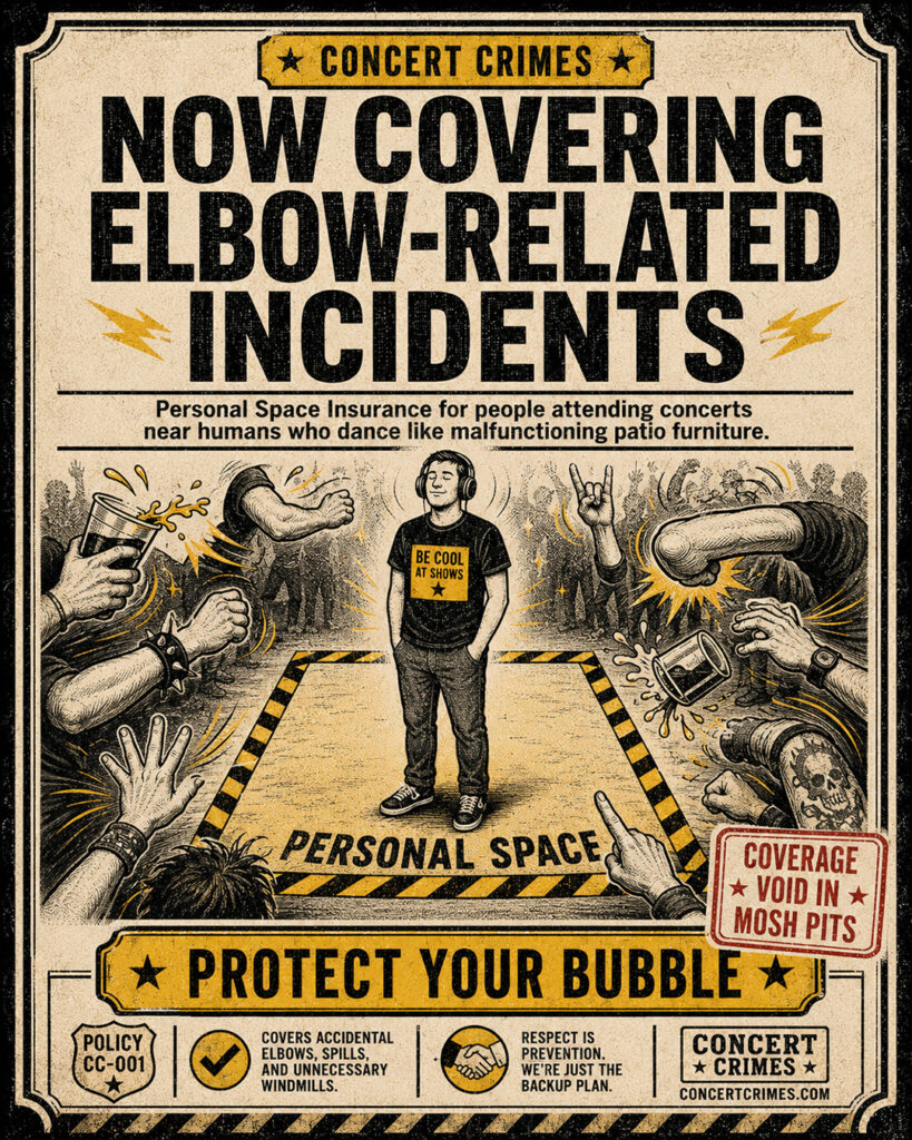 Concert Crimes Personal Space Insurance house ad