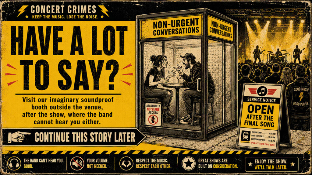 Concert Crimes Concert Conversation Booth house ad