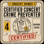 Certified Concert Crime Preventer badge